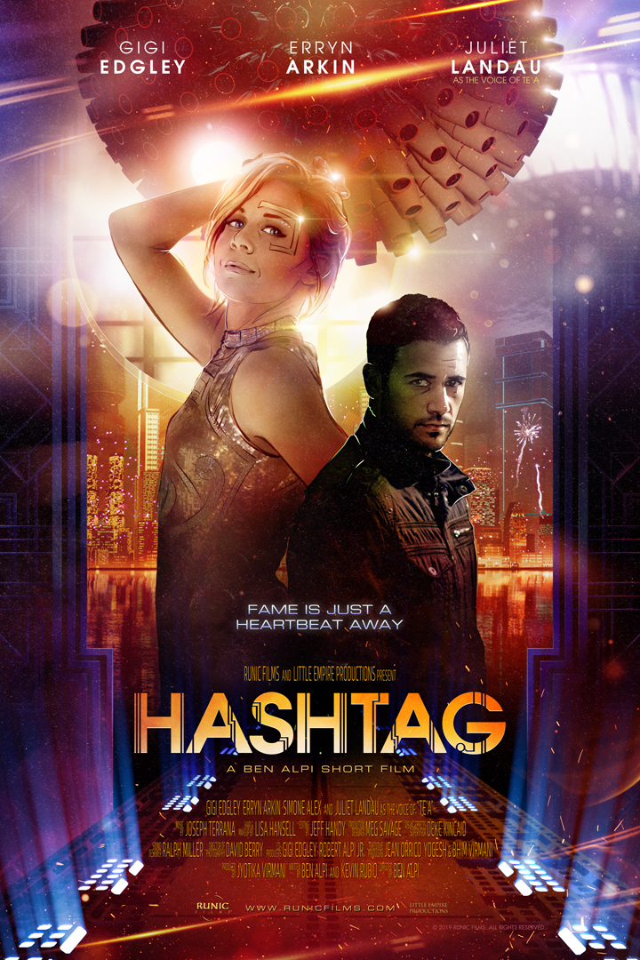 Hashtag Sci-Fi Short Film Poster with Gigi Edgley and Erryn Arkin